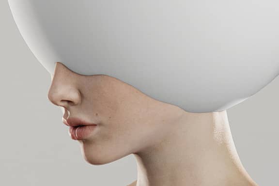 Futuristic portrait of a woman.