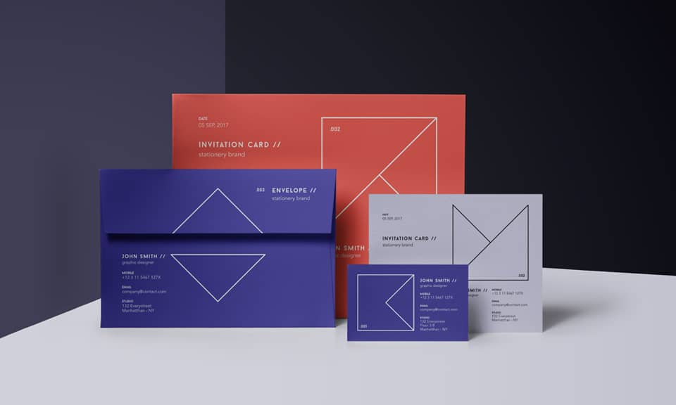 Branding stationery materials.